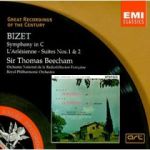 【絕版名片】比才：C大調交響曲，第一、二號「阿萊城組曲」（世紀原音55）<br>畢勤指揮法國國家電台管弦樂團&皇家愛樂<br>Bizet: Symphony in C; L'Arlésienne Suites<br>Beecham, Royal Philharmonic Orchestra